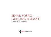 Lowongan Kerja PT Sinar Sosro Gunung Slamat