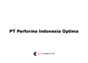 Lowongan Kerja PT Performa Indonesia Optima